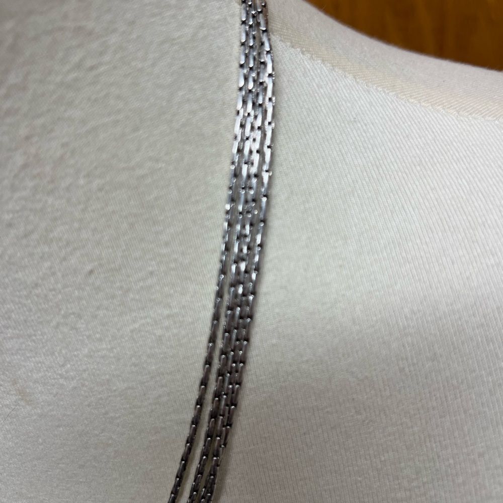 Premier Designs Silver Multi-Strand Necklace NWOT PDNK1 - Picture 2 of 5